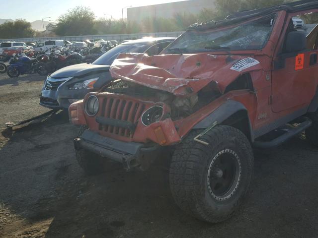 1J4FA29S56P729340 - 2006 JEEP WRANGLER / ORANGE photo 2