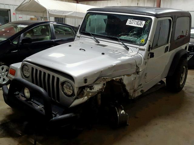 1J4FA44S96P740943 - 2006 JEEP WRANGLER / SILVER photo 2