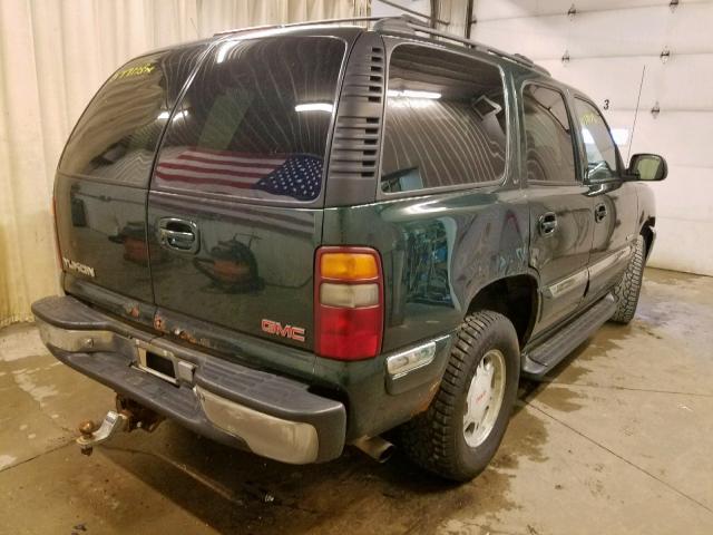 1GKEK13T51J259322 - 2001 GMC YUKON GREEN photo 4