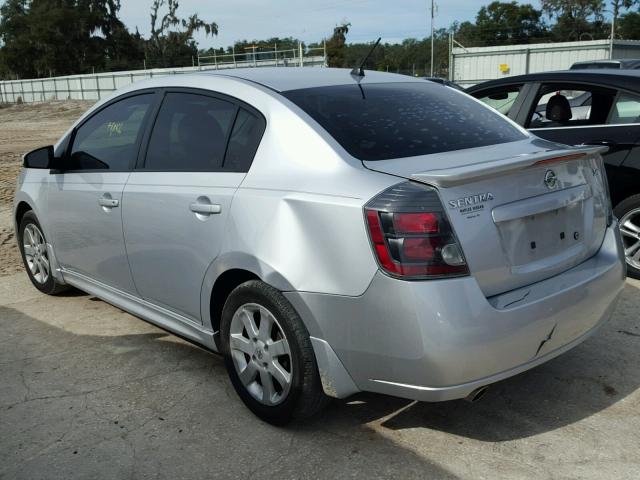 3N1AB6AP8CL635572 - 2012 NISSAN SENTRA 2.0 SILVER photo 3