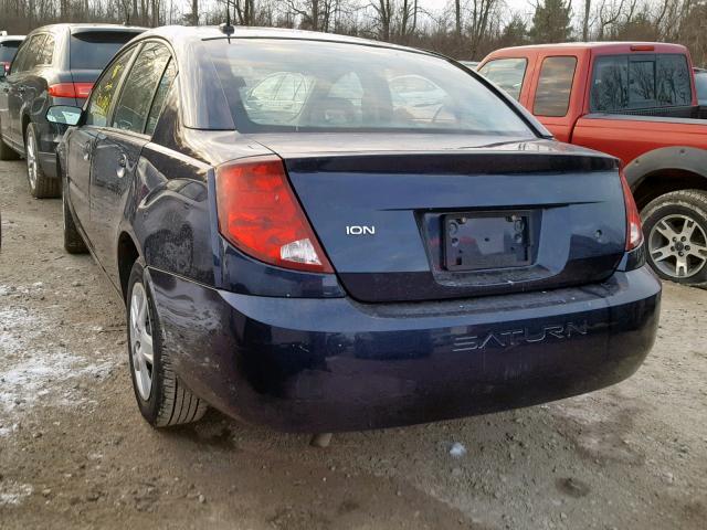1G8AZ55FX7Z201070 - 2007 SATURN ION LEVEL BLUE photo 3