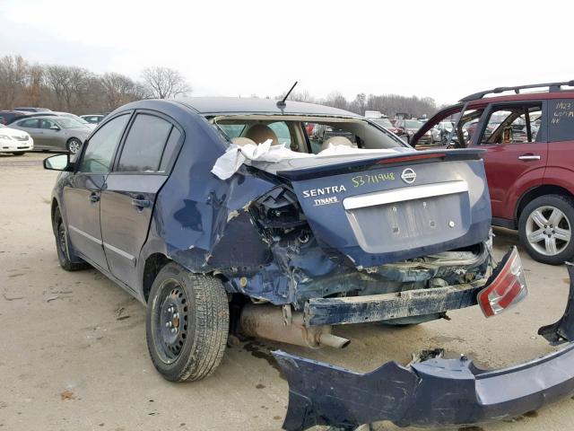 3N1AB6AP6CL736562 - 2012 NISSAN SENTRA 2.0 BLUE photo 3