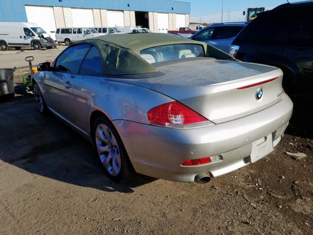 WBAEK13537CN82369 - 2007 BMW 650 I SILVER photo 3