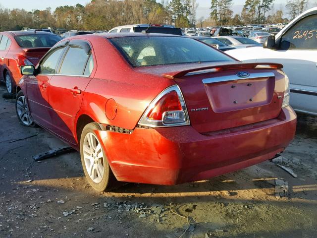 3FAHP08Z47R158763 - 2007 FORD FUSION SEL RED photo 3