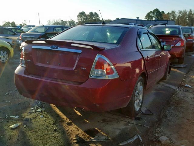 3FAHP08Z47R158763 - 2007 FORD FUSION SEL RED photo 4
