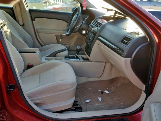 3FAHP08Z47R158763 - 2007 FORD FUSION SEL RED photo 5