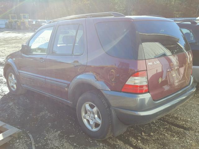 4JGAB54E5WA031891 - 1998 MERCEDES-BENZ ML 320 MAROON photo 3