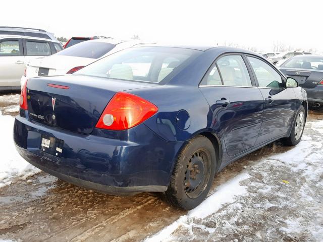 1G2ZF57B684174643 - 2008 PONTIAC G6 VALUE L BLUE photo 4