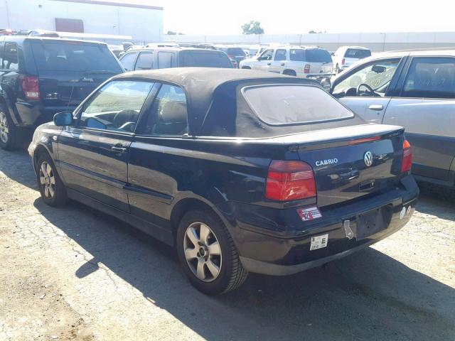 3VWDC21VX1M815543 - 2001 VOLKSWAGEN CABRIO GLX 黑色 照片 3