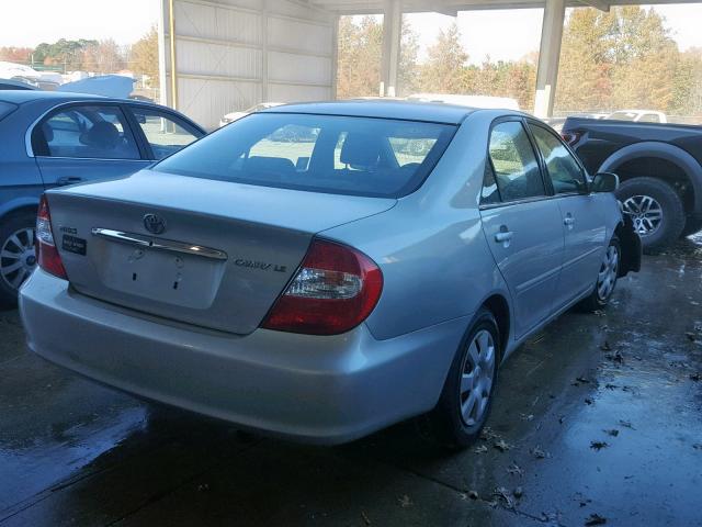 4T1BE32K13U684902 - 2003 TOYOTA CAMRY LE SILVER photo 4