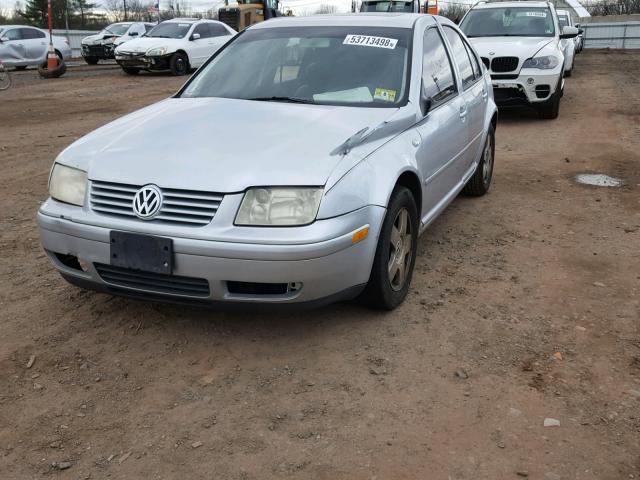 3VWSK69M12M033839 - 2002 VOLKSWAGEN JETTA GLS SILVER photo 2