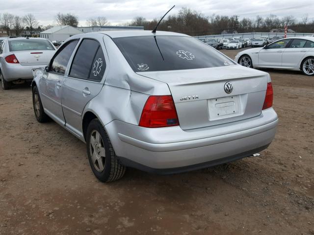 3VWSK69M12M033839 - 2002 VOLKSWAGEN JETTA GLS SILVER photo 3