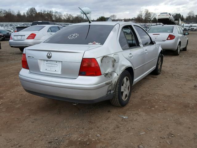 3VWSK69M12M033839 - 2002 VOLKSWAGEN JETTA GLS SILVER photo 4