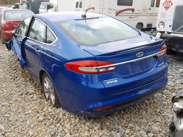 3FA6P0SU6HR253928 - 2017 FORD FUSION TIT BLUE photo 3