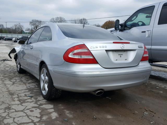 WDBTJ65J63F040744 - 2003 MERCEDES-BENZ CLK 320C SILVER photo 3