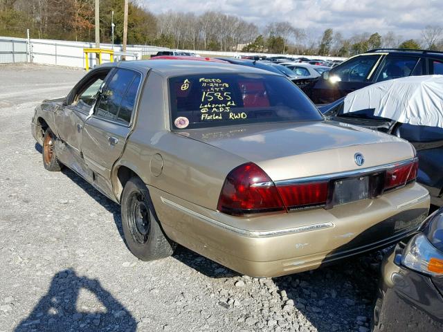 2MEFM74W7YX741585 - 2000 MERCURY GRAND MARQ BEIGE photo 3