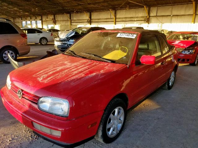 3VWBA81E5TM800869 - 1996 VOLKSWAGEN CABRIO RED photo 2