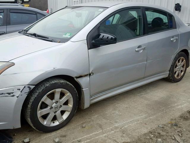 3N1AB6AP6AL612935 - 2010 NISSAN SENTRA 2.0 SILVER photo 9