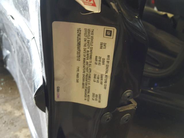 1G2WJ52M9WF337510 - 1998 PONTIAC GRAND PRIX BLACK photo 10