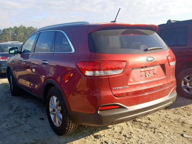 5XYPG4A52GG096729 - 2016 KIA SORENTO LX RED photo 3