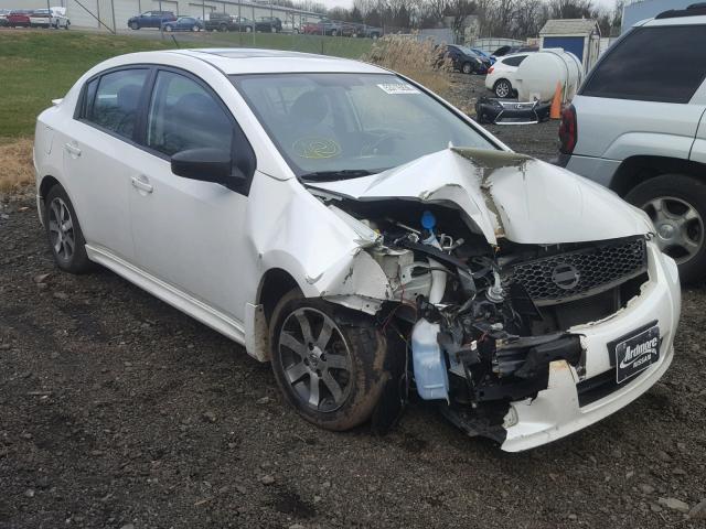 3N1AB6AP0CL628289 - 2012 NISSAN SENTRA 2.0 WHITE photo 1