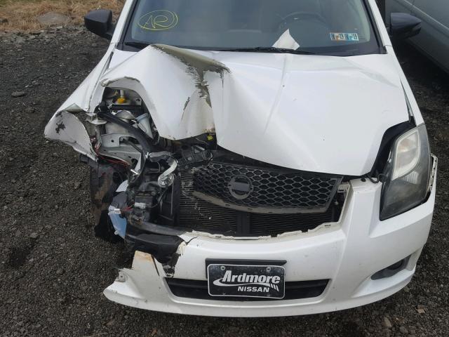 3N1AB6AP0CL628289 - 2012 NISSAN SENTRA 2.0 WHITE photo 7