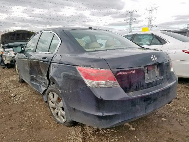 1HGCP26839A167253 - 2009 HONDA ACCORD EXL BLACK photo 3