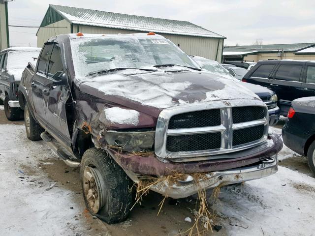 3D7KS28C65G822212 - 2005 DODGE RAM 2500 S MAROON photo 1