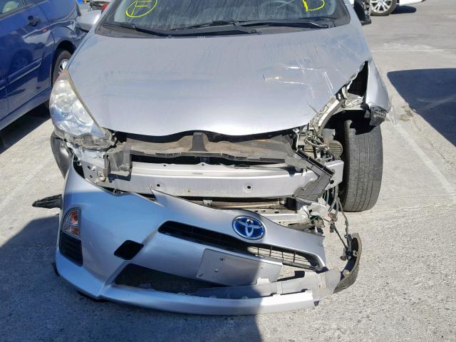 JTDKDTB39D1038624 - 2013 TOYOTA PRIUS C SILVER photo 9