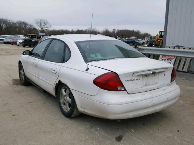 1FAFP55U32G269494 - 2002 FORD TAURUS SES WHITE photo 3