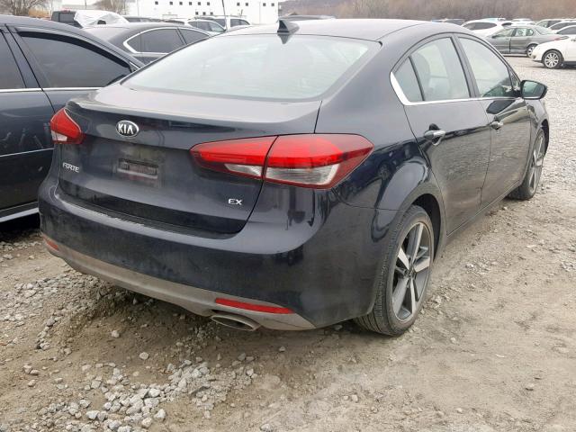 3KPFL4A88HE130169 - 2017 KIA FORTE EX BLACK photo 4