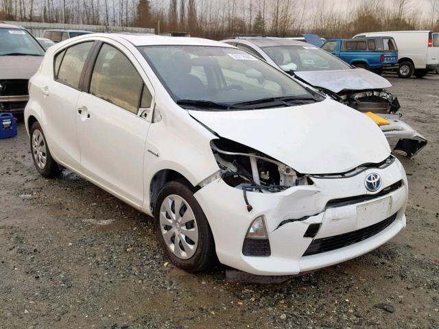 JTDKDTB32E1079520 - 2014 TOYOTA PRIUS C WHITE photo 1