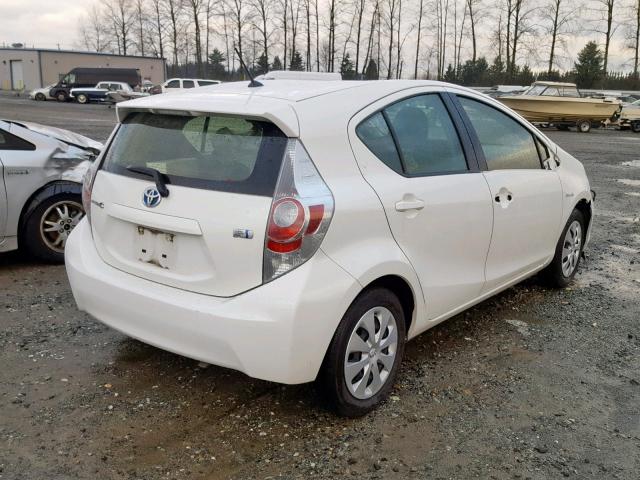 JTDKDTB32E1079520 - 2014 TOYOTA PRIUS C WHITE photo 4