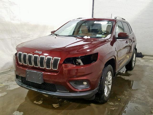 1C4PJMCX9KD138014 - 2019 JEEP CHEROKEE L BURGUNDY photo 2