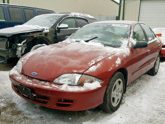 1G1JF524517254093 - 2001 CHEVROLET CAVALIER L RED photo 2