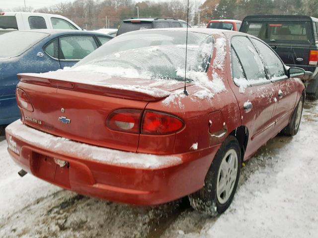 1G1JF524517254093 - 2001 CHEVROLET CAVALIER L RED photo 4