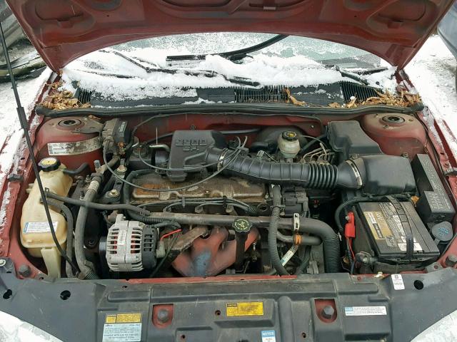 1G1JF524517254093 - 2001 CHEVROLET CAVALIER L RED photo 7