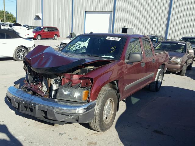 1GTCS43E388216587 - 2008 GMC CANYON SLE MAROON photo 2