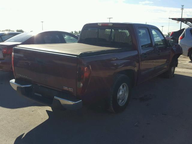 1GTCS43E388216587 - 2008 GMC CANYON SLE MAROON photo 4