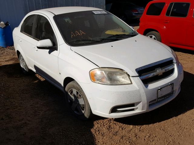 KL1TD56EX9B332599 - 2009 CHEVROLET AVEO LS WHITE photo 1