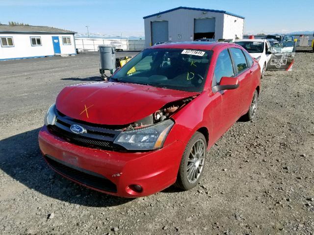 1FAHP3GNXBW135915 - 2011 FORD FOCUS SES RED photo 2