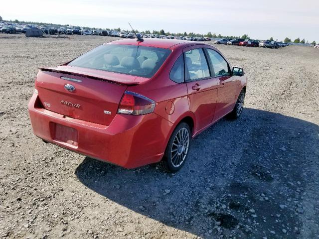 1FAHP3GNXBW135915 - 2011 FORD FOCUS SES RED photo 4