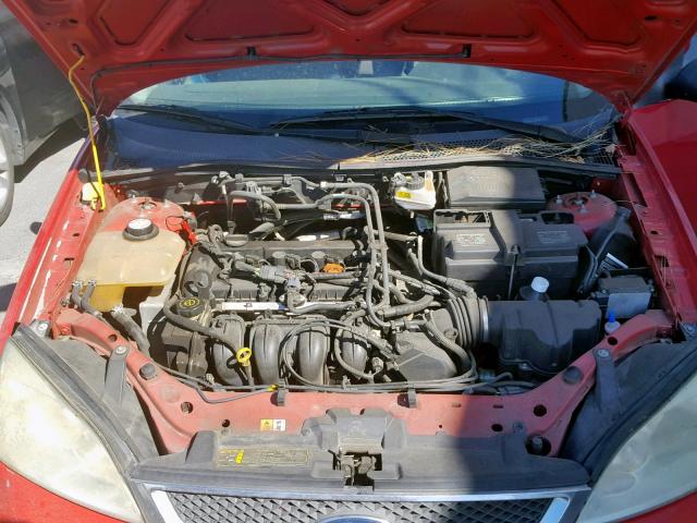 1FAFP37N47W169458 - 2007 FORD FOCUS ZX5 RED photo 7