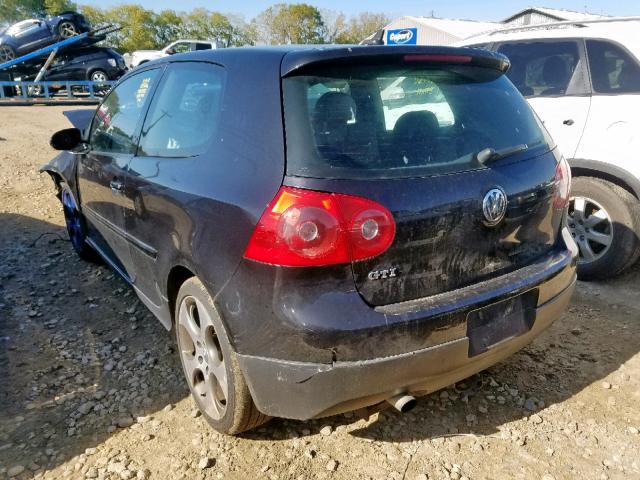 WVWFV71K67W133695 - 2007 VOLKSWAGEN NEW GTI FA BLACK photo 3