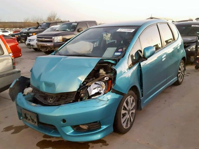 JHMGE8H53DC037951 - 2013 HONDA FIT SPORT BLUE photo 2