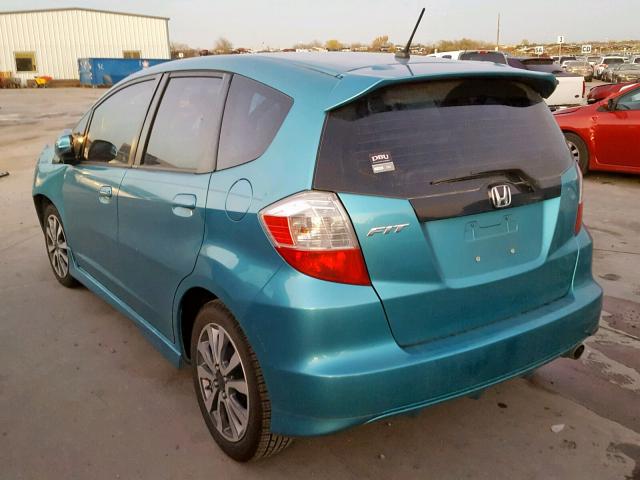 JHMGE8H53DC037951 - 2013 HONDA FIT SPORT BLUE photo 3