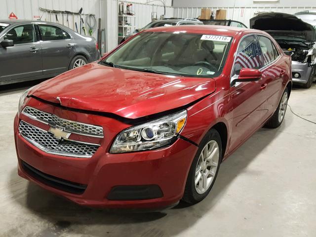 1G11D5SR9DF166529 - 2013 CHEVROLET MALIBU 1LT MAROON photo 2