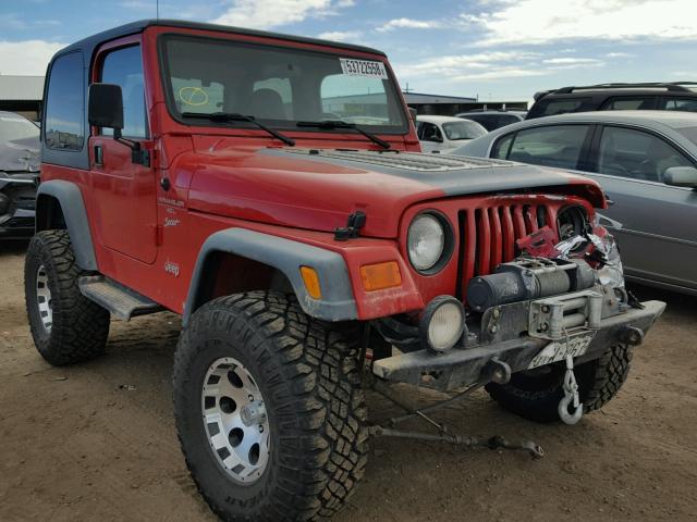 1J4FA49S9YP731204 - 2000 JEEP WRANGLER / RED photo 1