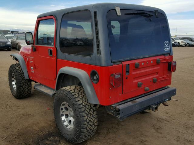 1J4FA49S9YP731204 - 2000 JEEP WRANGLER / RED photo 3