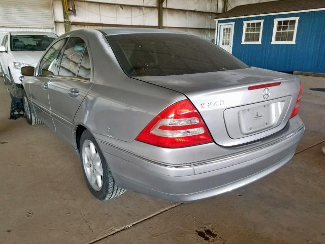 WDBRF61J94E017709 - 2004 MERCEDES-BENZ C 240 SILVER photo 3